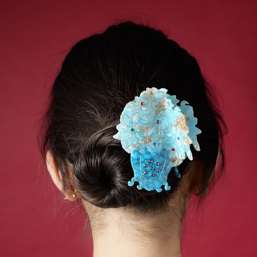 团花锦绣醋酸抓夹 商品图2