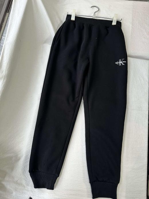 贝壳三 字母印花松紧腰休闲长裤情侣款加绒加厚束脚卫裤C120532 商品图7