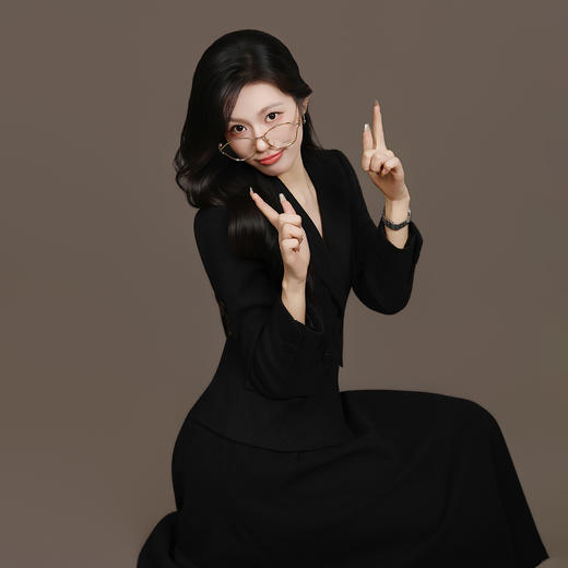 法小曼*子珍专款/通勤风黑色毛呢西装套装女修身收腰呢子职业套裙气质秋冬款 商品图9