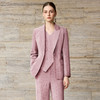 IWY/老钱风粉色丝绒西装套装女秋冬气质通勤职业装阔腿裤两件套J25CP266 商品缩略图3