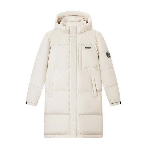 gxg.jeans男装 冬季中长款杏色连帽羽绒服J24XE114083 商品图4