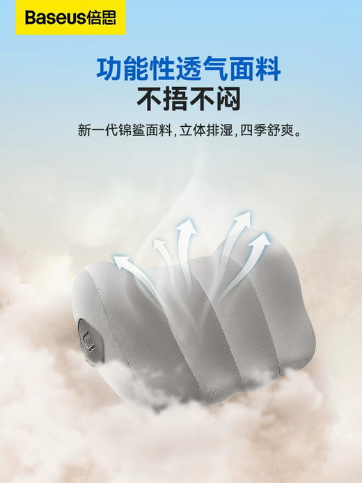 倍思 BASEUS悬浮仓  腰枕+头枕冰枕套装  缓慢回弹太空记忆棉 商品图3