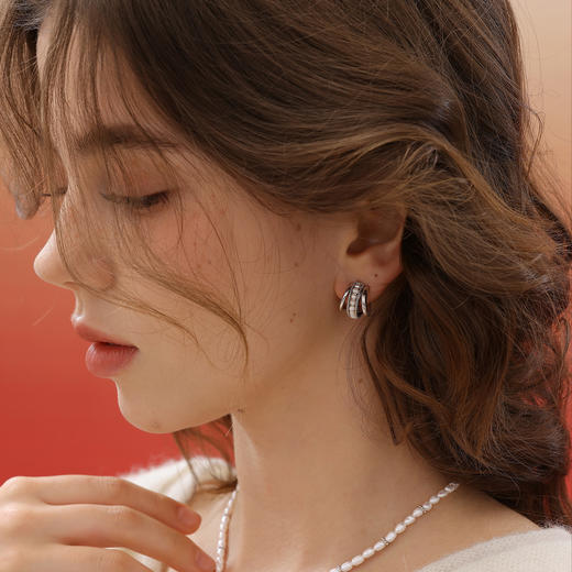 ARSIS｜流光系列 珠光月影多圈耳环 商品图4