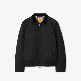 BURBERRY 巴宝莉 男士格纹衬里绗缝尼龙夹克棉服 黑色 8110187 A1189