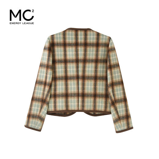 呢料格子小香风羽绒-688090Y3242520 商品图4