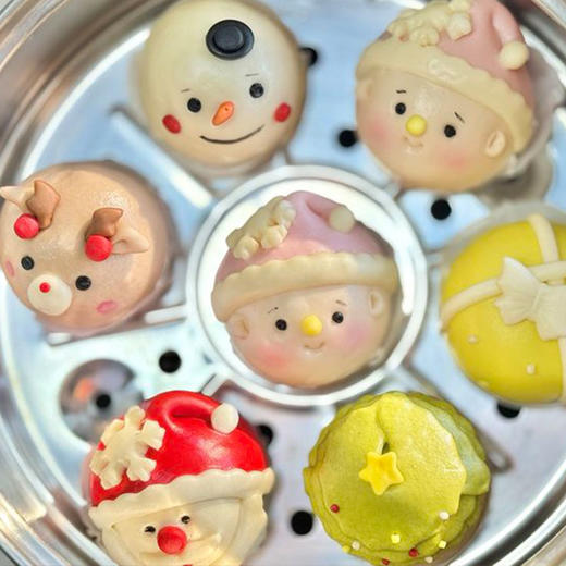 【圣诞乐园，0色素卡通馒头】3种规格，3种口味，6分钟秒出仪式感，宝妈超安心 商品图1