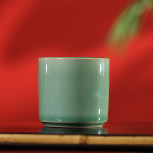 问鼎梅子青锦绣宋纹大扳指杯 商品图0