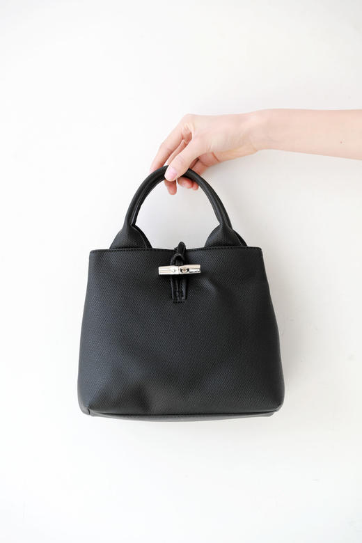 女神竹节包，高颜值出片。四色法式牛皮织物手提包单肩包C120566 商品图9