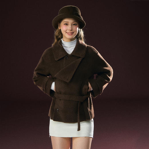 Ariseism 美式复古设计感短外套女秋冬新款修身上衣 商品图0