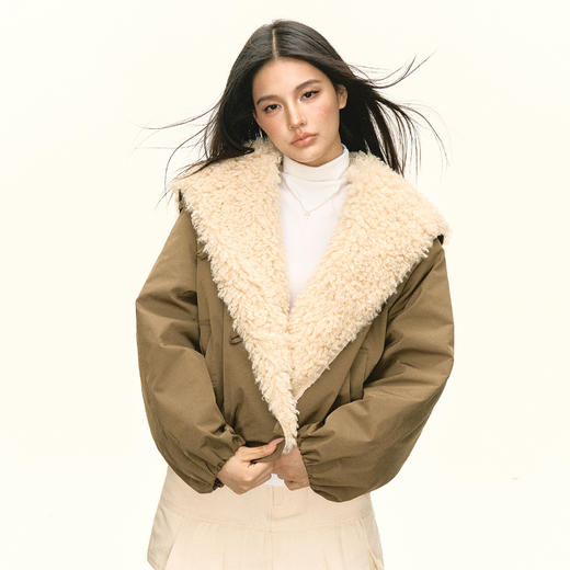 Ariseism 美式复古设计感棉服女冬季新款中长款外套 商品图2