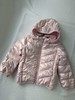 贝壳三 珠光粉色亮面儿童连帽棉服绗缝防风轻薄拉链棉衣C120527 商品缩略图0