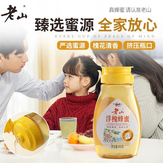 【精选秦岭洋槐花蜜源】老山 洋槐蜂蜜400g（便携小装） 色泽透亮 槐花清香 营养健康 挤压瓶口 办公室必备 商品图0