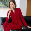 IWY/红色职业西装套装女秋季修身显瘦高级感职场通勤正装工作服25CP830 商品缩略图0