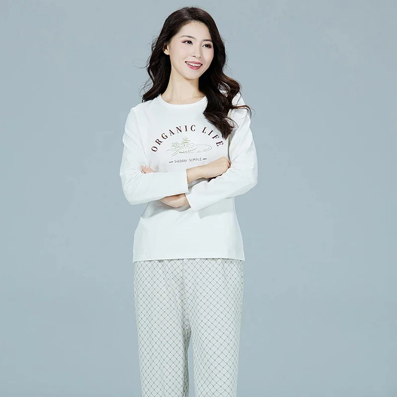 【素道】有机棉长袖T恤衫  亲子同款 休闲宽松打底衫 秋冬纯棉 保暖 素道敦煌天然有机彩棉织造 舒适安全健康 [漳州仓]