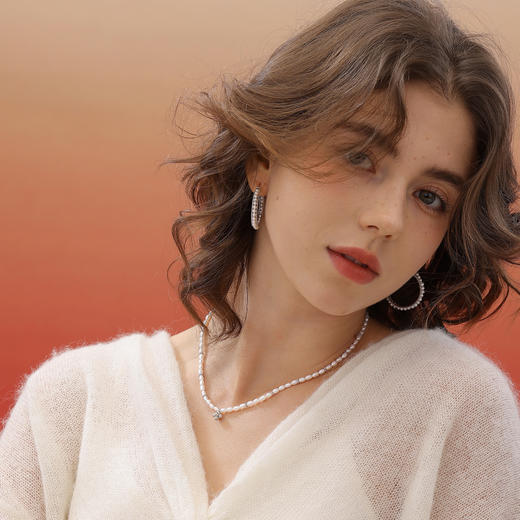 ARSIS｜流光系列 珠光月影耳环 商品图5