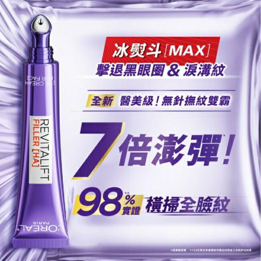 L'OREAL欧莱雅全新第三代紫熨斗眼霜淡纹霜30ml 带按摩头“冰熨斗” 商品图1