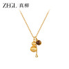ZEGL金色葫芦项链女轻奢小众虎眼石吊坠锁骨链百搭颈链时尚配饰品 商品缩略图0