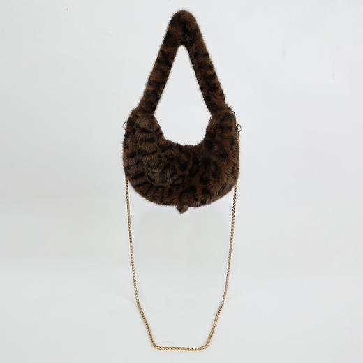 毛绒豹纹手提斜挎双用包-纪念日百货门店同款167293790 商品图0
