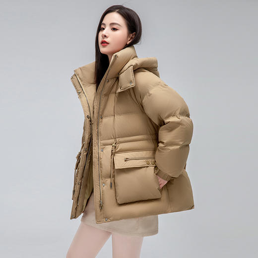 【双旦特惠】雪中飞2025冬新款雪中飞中长款女士带帽羽绒服711 商品图2