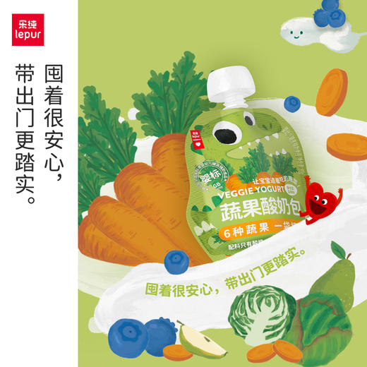 【推荐】乐纯宝宝酸奶蔬果酸奶包蓝莓味80g 商品图3