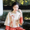 民国风印花仕女装胖妹妹唐装，新中式气质开衫系带上衣两件套装显瘦TY-YYA567 商品缩略图1