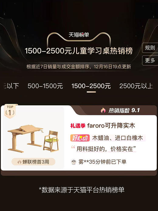 Faroro儿童学习桌小学生书桌可升降桌子实木写字桌家用课桌椅套装 三年质保  拆封后不支持七天无理由退货 商品图3