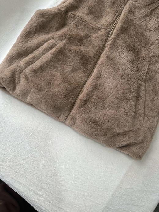 贝壳三 仿皮草马甲复古绒绒立领内搭外穿宽松保暖背心坎肩C120528 商品图3