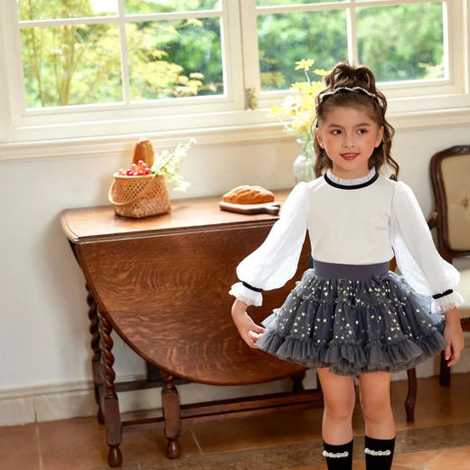 （清仓）法国Q.cutiansTUTU女童超仙超大裙摆半身裙女童 商品图3