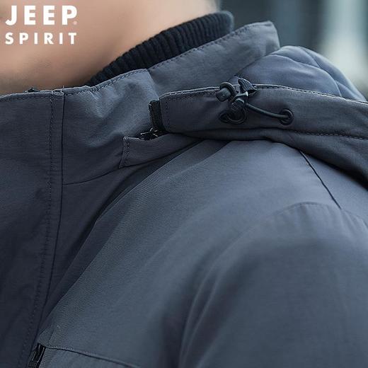JEEP SPIRIT男士冬季棉服加绒加厚保暖可脱卸帽休闲外套HL8111B 商品图4