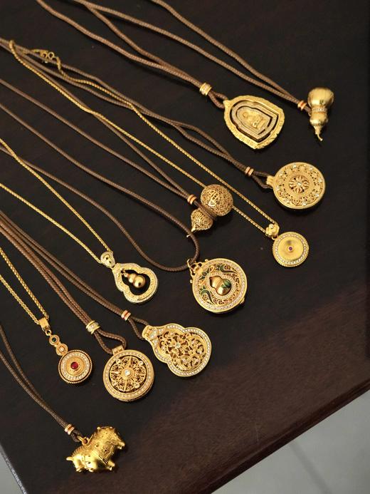 柳岩代言周大金品牌古法沙金转运毛衣链 商品图7