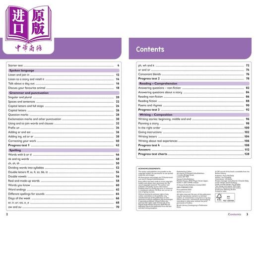 【中商原版】柯林斯英语针对性练习册一年级 第2版 Collins KS1 Practice Year 1 English Targeted Practice Workbook 2nd ed 商品图8