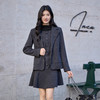 奢姿大码女装2025冬季时尚通勤西装三件套气质纽扣装饰连衣裙套装9954994361AB 商品缩略图4