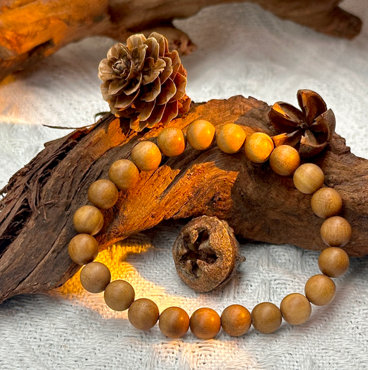 【洪佳老师同款，微商城双12专属】印度檀香木手作-白檀手串0.8cm*23颗 含品牌福袋  预计12月22日发货