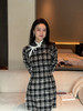 DUO智仙生 黑标罗曼蒂克诞生史 羊毛格纹蝴蝶结少女旗袍 商品缩略图4