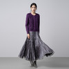 【林栖设计小店】（预售12月28日发货）立体绣花紫毛织外套镂空复古优雅2026早春新款长袖上衣女T1961308+半裙T1961309 商品缩略图2
