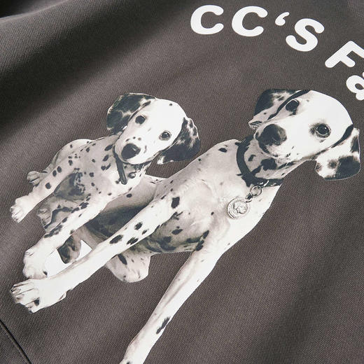 NPC 潮牌CC系列胸前金毛&斑点狗印花卫衣锁温宽松国潮CC3BST11 商品图2