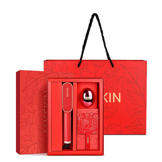 金稻直发梳负离子直卷电动卷发棒直板夹KD380KP红色--爱意绽放礼盒  红色 寓意好 送馈赠送礼 闺蜜 姐妹 朋友 妈妈 新娘 结婚 订婚 情人节 生日 实用礼物礼盒 商品图0