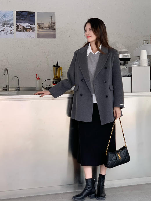 【百图lulu定制】【预售7天发】【一手长双面呢】随性 自在 羊毛双面呢大衣 商品图2