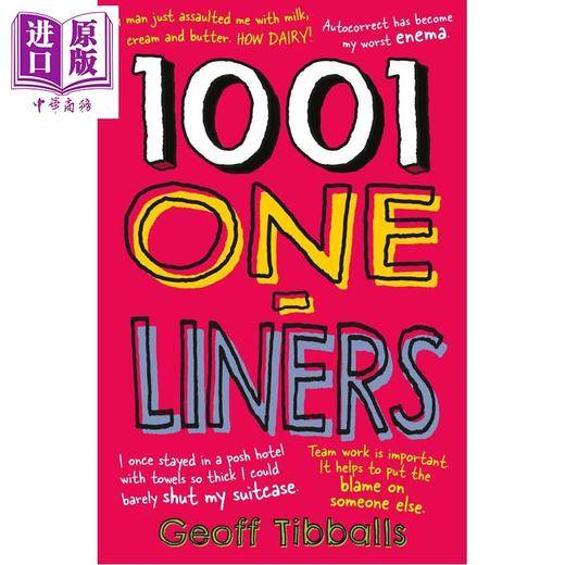 【中商原版】一千零一条笑话集 1001 One Liners 英文原版 Geoff Tibballs 英语冷笑话 商品图0