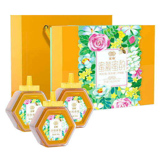 宫粮蜜颜蜜韵蜂蜜礼盒750g 商品图0