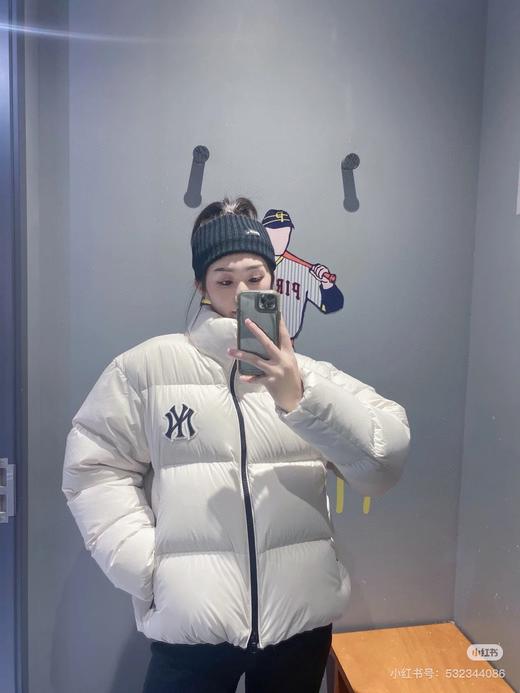 MLB明星同款 纯色短款面包羽绒服 商品图2