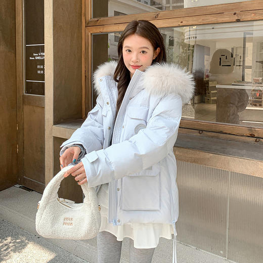 2025连帽工装派克服羽绒服！女款冬季加厚短款外套新国标90口袋！ 商品图2