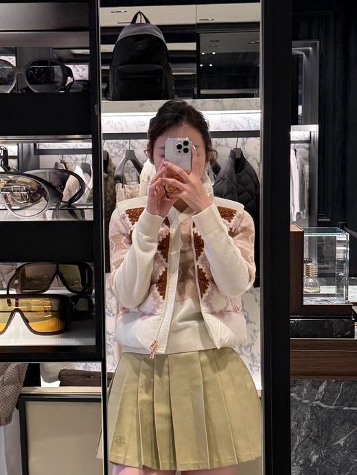 蒙口 25秋冬新款 撞色菱格纹羽绒马甲(TM) 商品图5