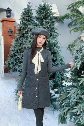 amadella 优雅气质小香风细闪亮片连衣裙套装 21943