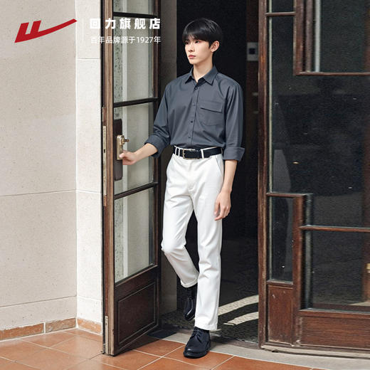 回力皮鞋男款2025新款黑色男士英伦商务软底休闲皮鞋结婚新郎鞋子 商品图4