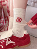 4双装~2026新年袜女袜 超正中国红 袜底踩小人 大吉大利 马上有钱 平安喜乐美好祝福 商品缩略图6