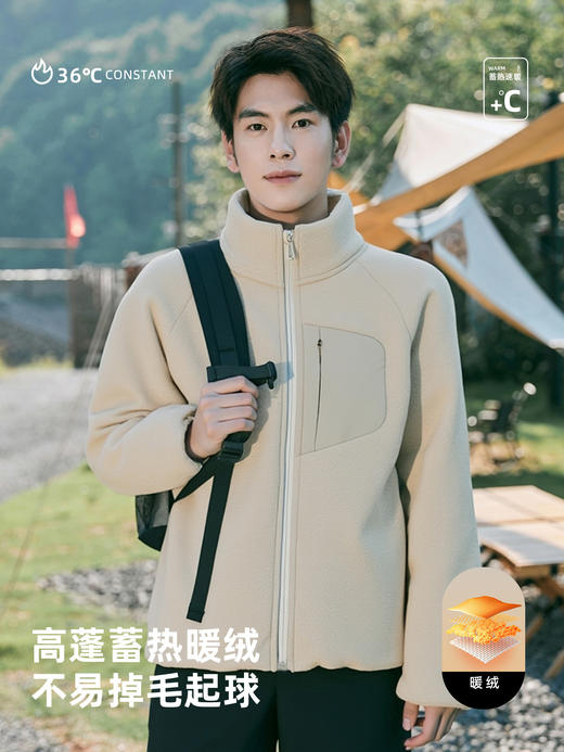 【特价79元】男女新款户外运动立领保暖休闲百搭开衫抓绒上衣 摇粒绒外套秋冬季 商品图5