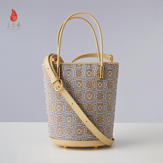 SAINTJOY/上久楷  宋锦拎包 四方定胜 BWS24A0101-E （不含礼盒包装） 商品图0