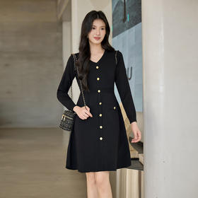 奢姿2025大码女装胖妹妹针织连衣裙秋冬款遮肉小香风毛衣中长裙子9854870535