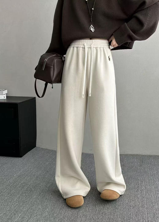 一条过冬！加绒加厚拉夫 双面绒阔腿裤！ 商品图1